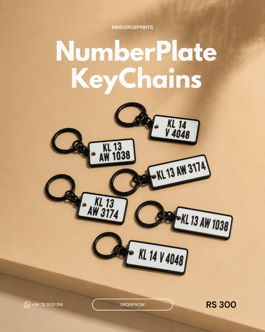 Number Plate Keychains